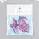 Decor for creativity plastic "Tail of a mermaid with golden lines" purple 3x2.4 cm