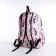 School backpack from textiles, 3 pockets, pink color