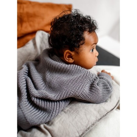 Sweater Knitted Children's Amarobaby Pure Love Buddy, height 98 cm, color gray color-10