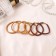 Hair gum "Mokko" (set 12 pcs) 4 cm, brown