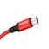 Hoco X14 cable, micro usb - usb, 2.4 a, 1 m, fast charging, nylon braid, black and red