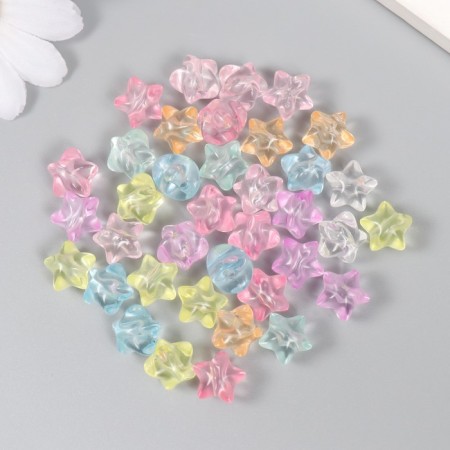 Beads for creativity plastic "Star. Color Icens" set 20 grams