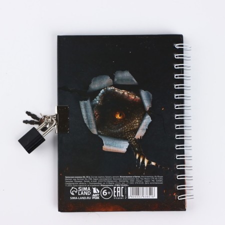 Notepad on the lock A6, 50 liters "Danger"-2