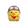 A car dumplings on the car panel, aviator, yellow