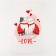Ethel towel "Cat’s Love" 40x73 cm, 100% cotton, sarzha 190 g/m2