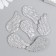 Decor for creativity plastic "Brilliant wings" silver 2.2x3.3 cm