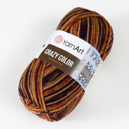 Yarn "Crazy Color" 25% wool, 75% acrylic 260m/100g (155)-1