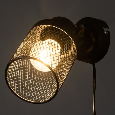 Scoop with a switch on the wire "Camellia" E14 40W black 17x11x17cm-3