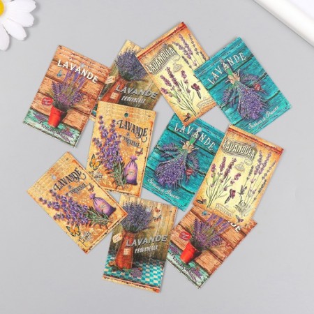 Lavender Cardboard Tipple set 10 pcs (5 types) 4x6 cm-1