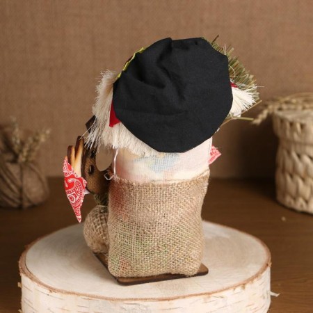 Orester-Domova "Kuzya in a cap, with a broom and a horseshoe", 23x25x13 cm mix-9