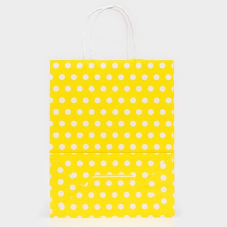 Crafts package, yellow in white peas, 27 x 21 x 11 cm-2