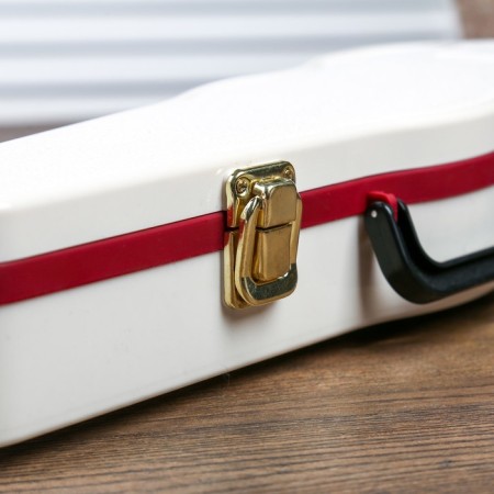 Casket Musical Plastic Mechanical "Violin" White 6x34.5x12.7 cm-4