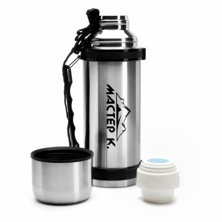 Thermos, 1.2 l, movement, "master K.", with a circle, retains heat 18 hours, 9.8 x 34 cm-2