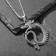 Pendant "Dragon" predator, color black silver, 70 cm