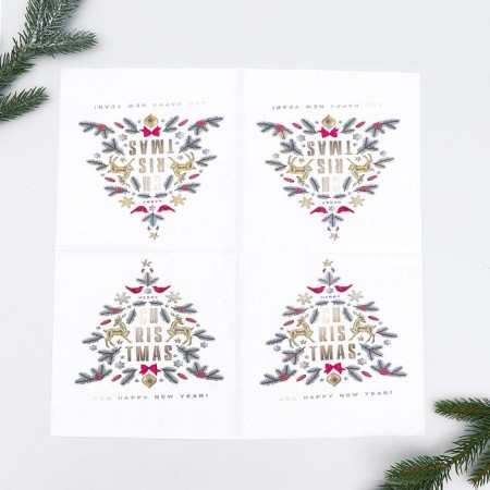 Paper napkins "Christmas tree", 33x33 cm, set 20 pcs.-1