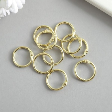 Rings for creativity (for photo albums) "gold" int. D = 1.5 cm external. D = 2 cm set 10 pcs-1