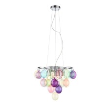 Suspension lamp ST LUCE. SL432.153.05. Sospiro. 5x60 watts, E27, 50x50 cm, chromium color