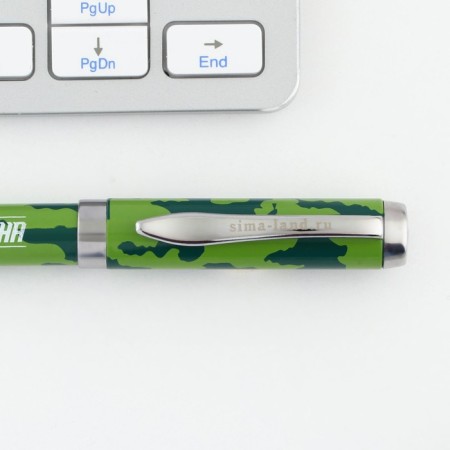 Metal pen "Real man", blue paste 1.0 mm-4