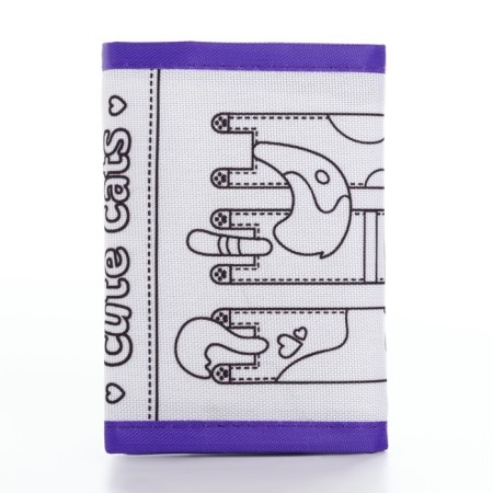 Velcro purse for coloring "Cute kittens"-3