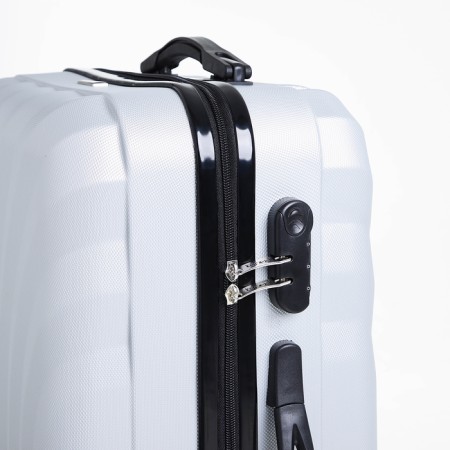 Middle suitcase 24 ”,“ Cartes factory ”, lightning department, code lock, 4 wheels, color gray color-3
