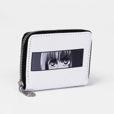 Lightning wallet, card for cards, for coins, white color