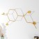Decorative metal hooks "Molecules" gold 23x57.5 cm