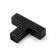 Pen button Square Cappio RSC008, stainless steel, black color black