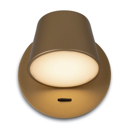 Bra Maytoni Mod421wl-L6BS3K, 1XLED, 7W, 12x12x12 cm, 350lm, brass color-3