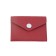 Cartholder, genuine leather, red 10x8.5x1.5 cm