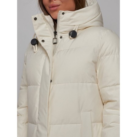 Coat insulated winter female, size 44, color light-beige-10