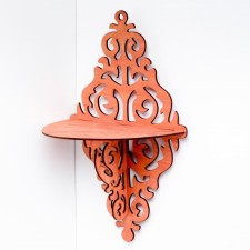 Decorative shelf, red tree, 17.5x30x15.5 cm