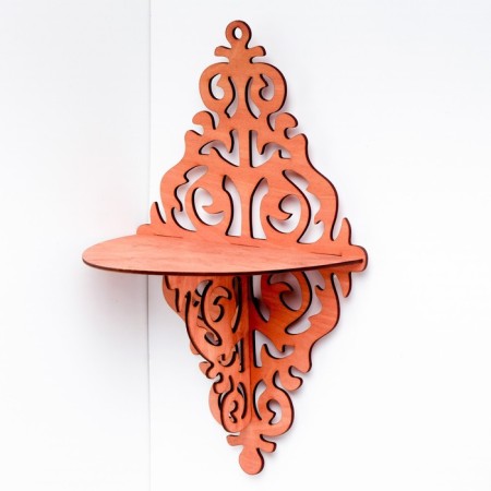 Decorative shelf, red tree, 17.5x30x15.5 cm