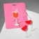 Acryl Earrings "Wine" glasses, red color