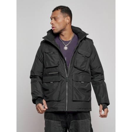 Luy jacket transformer male winter, size 52, black color-1