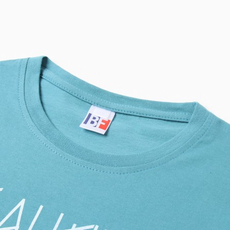 Homemade female set (T -shirt, shorts), turquoise color, size 44-4