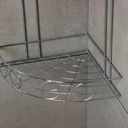 Corner regiment 2-tier shade “curls”, 20 × 20 × 33 cm, chrome color-2