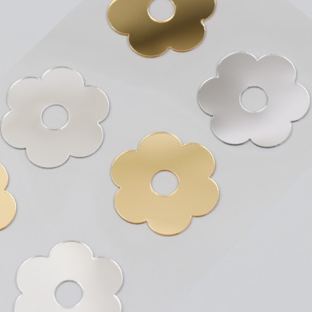 Mirror sticker "Flowers" 20x10 cm-2