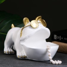 Buldog candidate stand white 16x27cm
