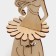 Wooden napkin "Indian beauty", with a stand under toothpicks, 25 × 13 × 13 cm