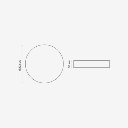 Lamp built -in Novotech. Mon, 24W, LED, 32x223x223 mm, white color-1