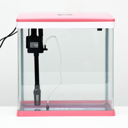 The Seastar HX-390F Aquarium includes: LED lamp 3 color, 7 modes, filter, 30 l, red 99336-1