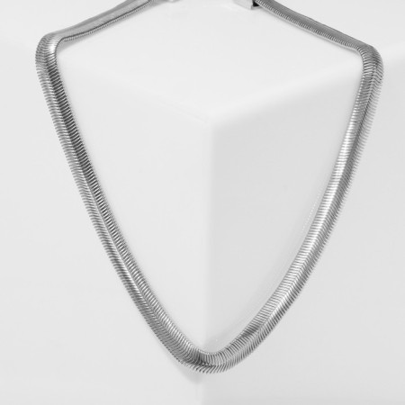 Necklace "chain" stereo, single, silver color, 40 cm
