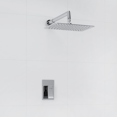 The shower system waserkraft a12669, built -in, tropical shower, chrome-1