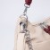 Bag-bag, lightning department, 3 outer pockets, long belt, beige/burgundy color