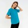 Women's T -shirt Minaku: Basic Line, Aquamarine color, size 44