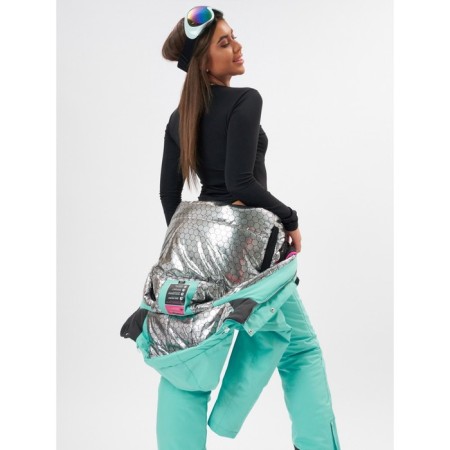 Ski jumpsuit female turquoise color, size 48-17
