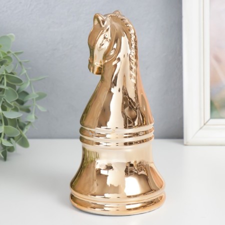 Souvenir Ceramics "Chess Figure. Horse" Gold 20.5x10x10 cm-1