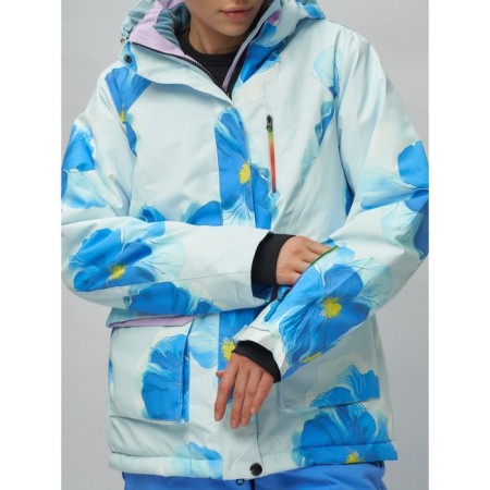 Ski suit female, size 42, blue color-5