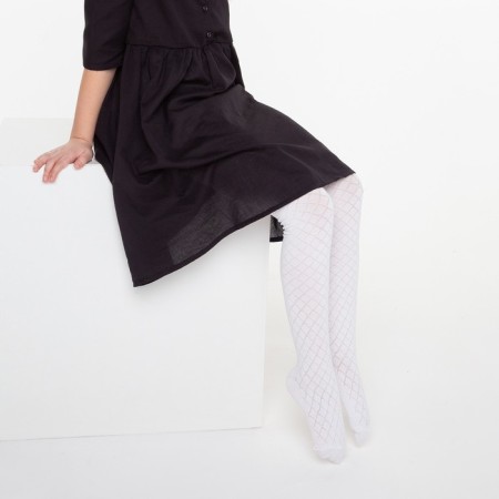 Pantyhose children, white color, height 116-122 cm-2