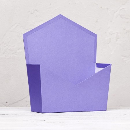 Trapection envelope is monophonic, purple 19.5x 23 x 8 cm-4